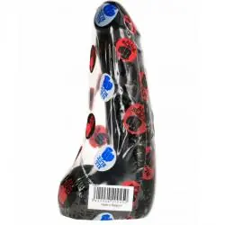 All black dildo realistico negro suave 20 cm
