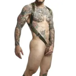 Mob - dngeon arnés de espalda cruzada verde talla única Mob - dngeon arnés de espalda cruzada verde talla única