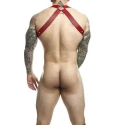 Mob - dngeon arnés de espalda cruzada rojo talla única