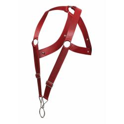 Mob - dngeon arnés de espalda cruzada rojo talla única