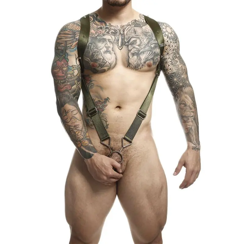 Mob - dngeon arnés verde de espalda recta talla única