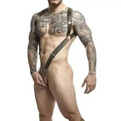 Mob - dngeon arnés verde de espalda recta talla única