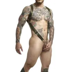 Mob - dngeon arnés verde de espalda recta talla única