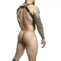 Mob - dngeon arnés verde de espalda recta talla única