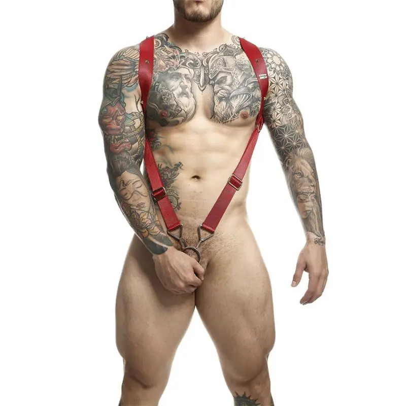 Mob - dngeon arnés rojo de espalda recta talla única Mob - dngeon arnés rojo de espalda recta talla única