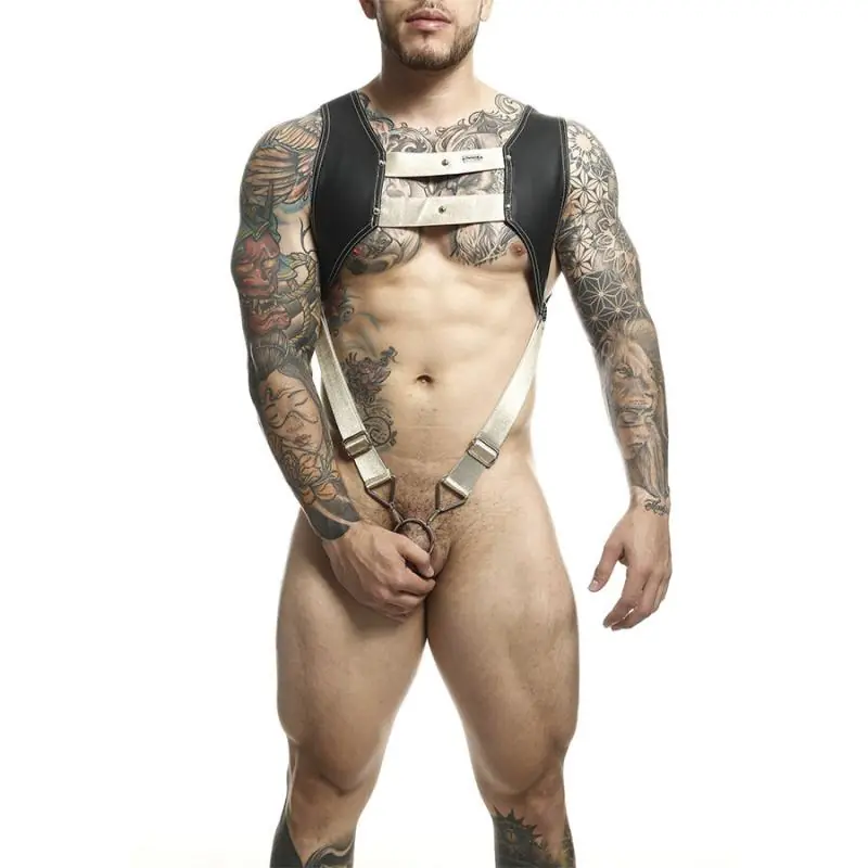 Mob - dngeon arnés con anillo dorado para el pene talla únicas Mob - dngeon arnés con anillo dorado para el pene talla únicas