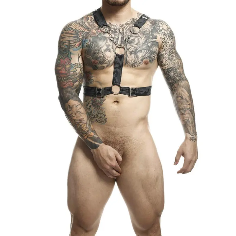 Mob - dngeon arnés plateado con cadenas talla única Mob - dngeon arnés plateado con cadenas talla única