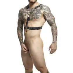 Mob - dngeon arnés plateado con cadenas talla única Mob - dngeon arnés plateado con cadenas talla única