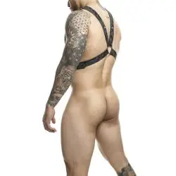 Mob - dngeon arnés plateado con cadenas talla única Mob - dngeon arnés plateado con cadenas talla única