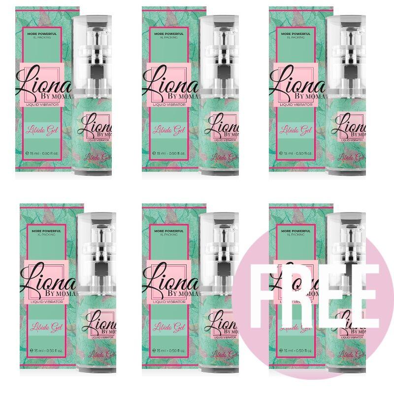 Liona by moma - vibrador liquido libido gel 15 ml 5+1 gratis