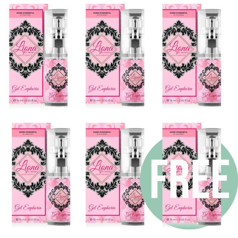 Liona by moma - vibrador liquido euphoria gel 15 ml 5+1 gratis