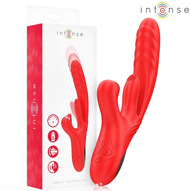 Intense - rosalia vibrador multifunción 3 en 1 rojo Intense - rosalia vibrador multifunción 3 en 1 rojo