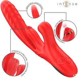 Intense - rosalia vibrador multifunción 3 en 1 rojo