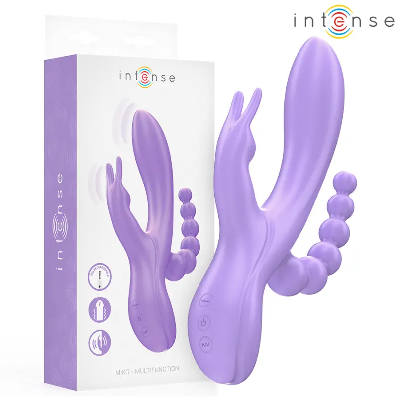 Intense - miko triple vibrador rabbit & estimulador & anal 7 vibraciones morado Intense - miko triple vibrador rabbit & estimulador & anal 7 vibraciones morado
