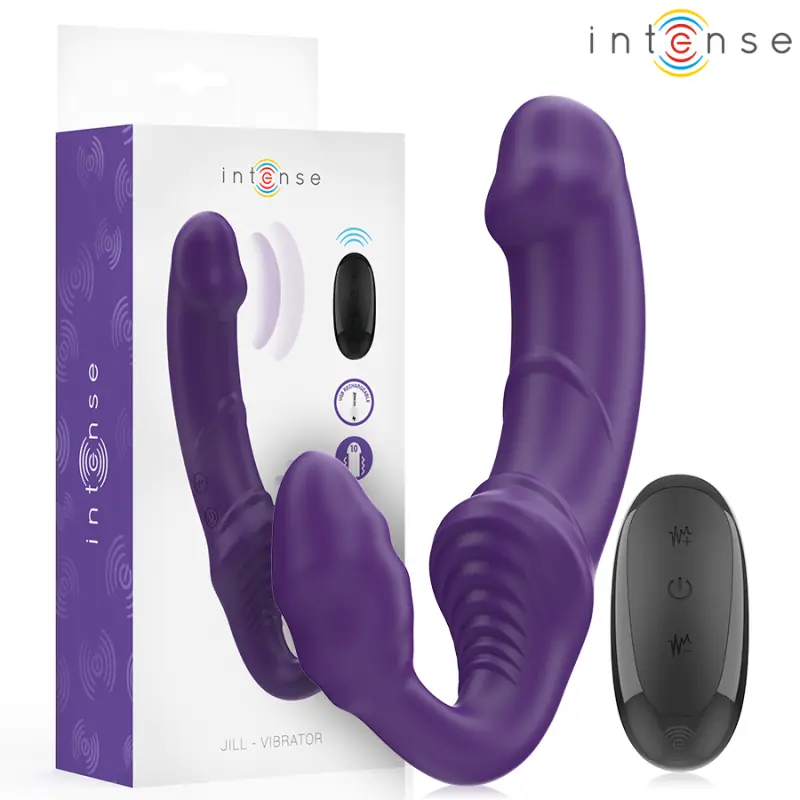 Intense - jill vibrador doble 20 cm violeta control remoto Intense - jill vibrador doble 20 cm violeta control remoto