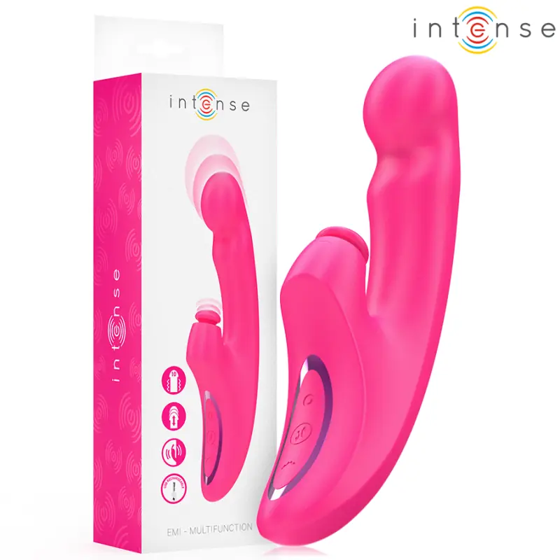 Intense - emi vibrador 13,5 cm multifunción 3 en 1 10 vibraciones rosa Intense - emi vibrador 13,5 cm multifunción 3 en 1 10 vibraciones rosa