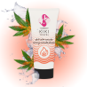 Kikí Travel gel efecto calor sabor cannabis 50 ml, tubo con hojas de cannabis