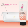 Kikí Travel gel efecto calor sabor cannabis 50 ml, formato de viaje con neceser