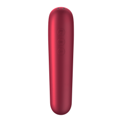 Satisfyer - dual love vibrador y succionador con aire pulsado rojo