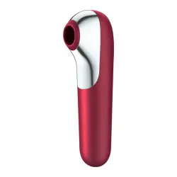 Satisfyer - dual love vibrador y succionador con aire pulsado rojo