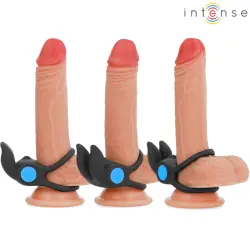 Intense - sam anillo doble vibrador pene 10 vibraciones negro