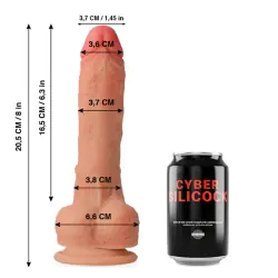 Cyber silicock - connor realístico silicona líquida 20.5 cm -o- 3.7 cm