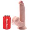 King cock plus 3d cock swinging balls 24.5 cm - natural - 2