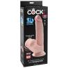 King cock plus 3d cock swinging balls 24.5 cm - natural - 6