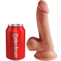 King cock - plus 3d dildo con testículos 17 cm
