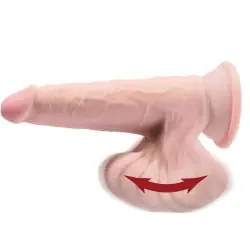 King cock - plus 3d dildo swinging balls 15.2 cm natural