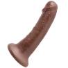 King Cock 6" marrón, vista en ángulo