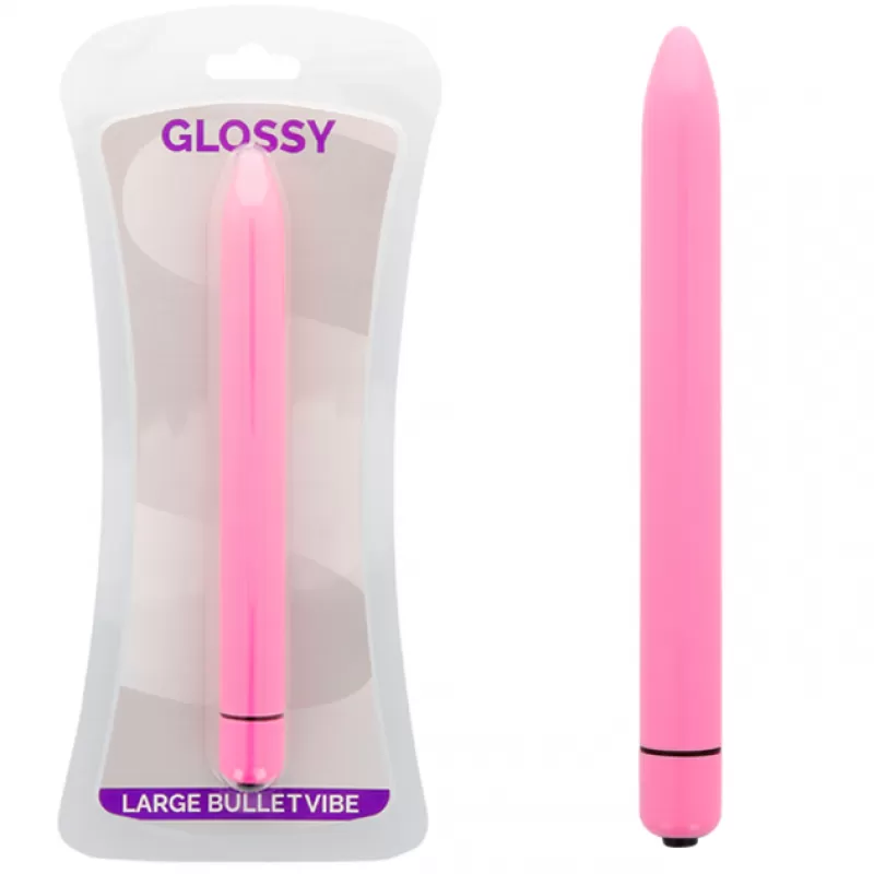 Glossy slim vibrador rosa intenso Glossy slim vibrador rosa intenso