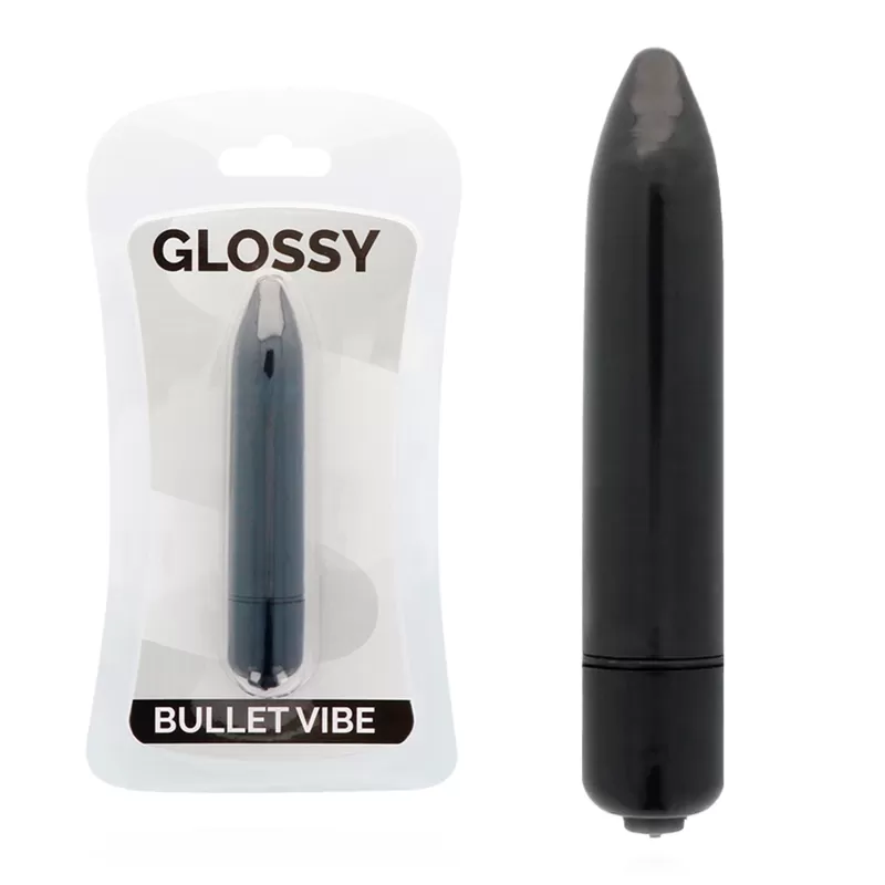 Glossy thin vibrador negro Glossy thin vibrador negro