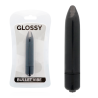 Bala vibradora Glossy Thin negra en su blíster