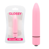Glossy thin vibrador rosa intenso - 1