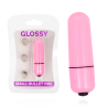 Bala vibradora Glossy Small rosa con su blíster