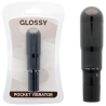 Vibrador Glossy Pocket negro con su blíster