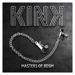 Kink - pinzas para pezones planas negro con cadena plateado 34 cm Kink - pinzas para pezones planas negro con cadena plateado 34 cm