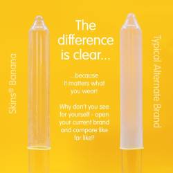 Skins - preservativos premium sabor plátano pack 4 - - 3