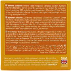Skins - preservativos premium sabor plátano pack 4 - - 4