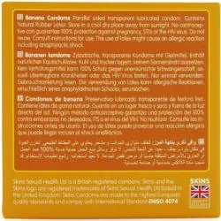 Skins - preservativos premium sabor plátano pack 4 Skins - preservativos premium sabor plátano pack 4