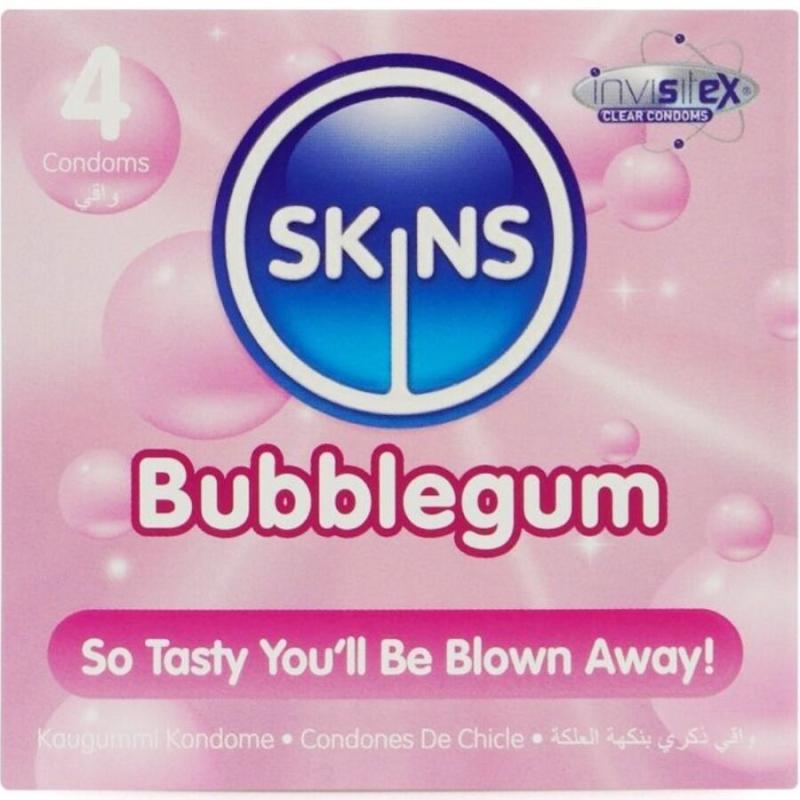 Skins - preservativos premium sabor chicle pack 4 Skins - preservativos premium sabor chicle pack 4