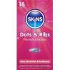 Skins - dots & ribs preservativos premium pack 16 - 1