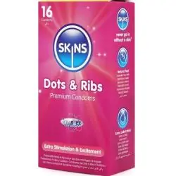 Skins - dots & ribs preservativos premium pack 16 Skins - dots & ribs preservativos premium pack 16