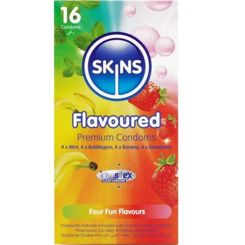 Skins - multi sabores preservativos premium pack 16 Skins - multi sabores preservativos premium pack 16