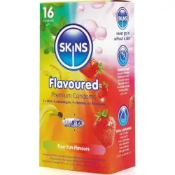 Skins - multi sabores preservativos premium pack 16 Skins - multi sabores preservativos premium pack 16