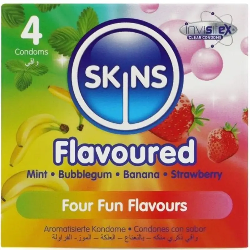 Skins - multi sabores preservativos premium pack 4 Skins - multi sabores preservativos premium pack 4