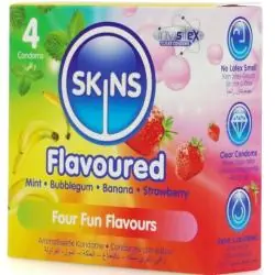 Skins - multi sabores preservativos premium pack 4 Skins - multi sabores preservativos premium pack 4