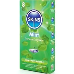 Skins - preservativos premium sabor menta pack 8 Skins - preservativos premium sabor menta pack 8