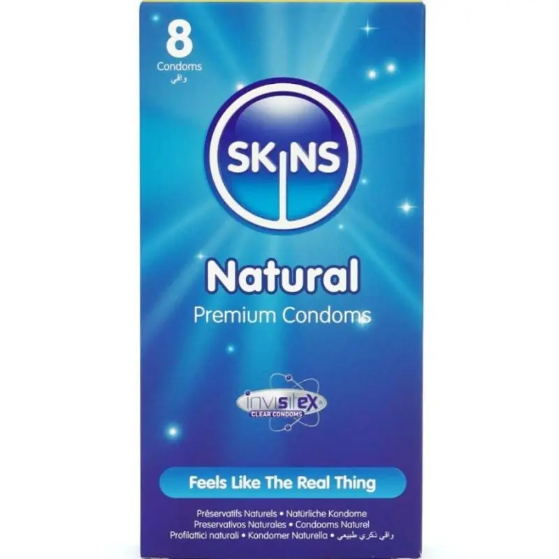 Skins - natural preservativos premium pack 8 Skins - natural preservativos premium pack 8